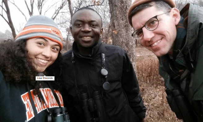 Lisa, Fidel, and Tim take a selfie break at Lake Carl Blackwell.
